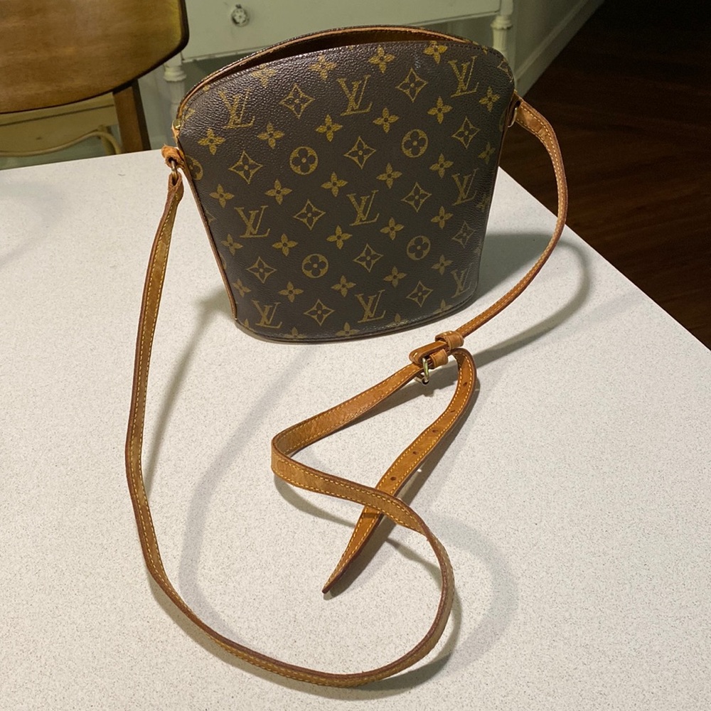 Louis Vuitton Drouot #46174 Brown Monogram Canvas Crossbody